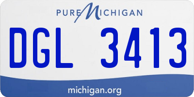 MI license plate DGL3413