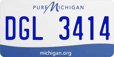 MI license plate DGL3414