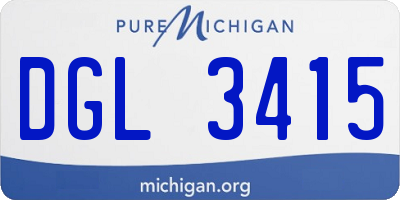 MI license plate DGL3415