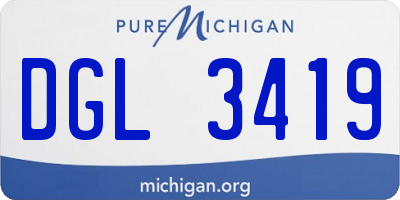 MI license plate DGL3419