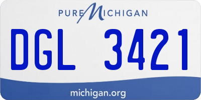 MI license plate DGL3421
