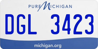 MI license plate DGL3423