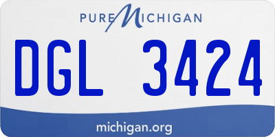 MI license plate DGL3424