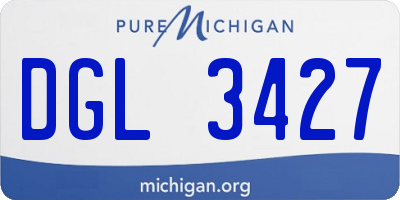 MI license plate DGL3427