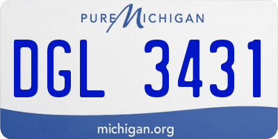 MI license plate DGL3431