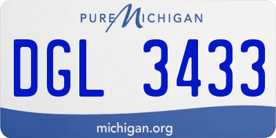 MI license plate DGL3433
