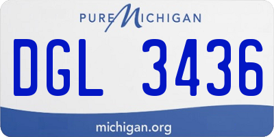 MI license plate DGL3436