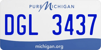 MI license plate DGL3437
