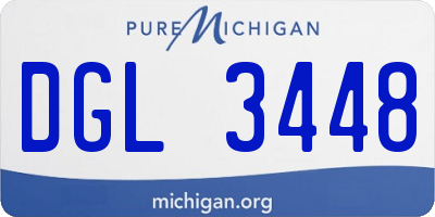 MI license plate DGL3448