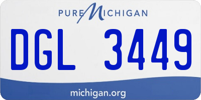 MI license plate DGL3449
