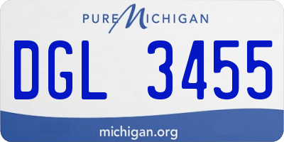 MI license plate DGL3455