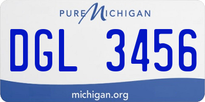MI license plate DGL3456