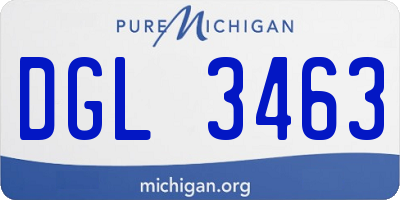 MI license plate DGL3463