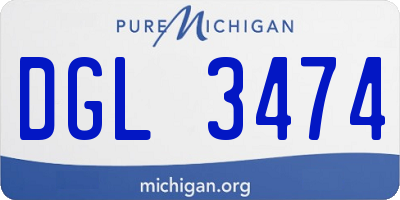 MI license plate DGL3474