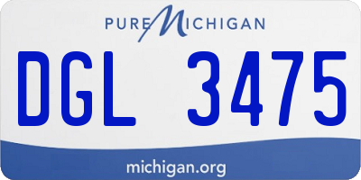 MI license plate DGL3475