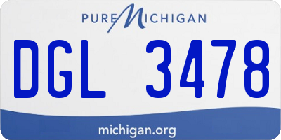 MI license plate DGL3478