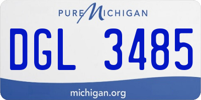 MI license plate DGL3485