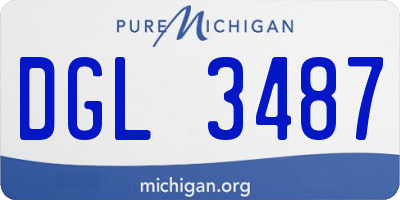 MI license plate DGL3487