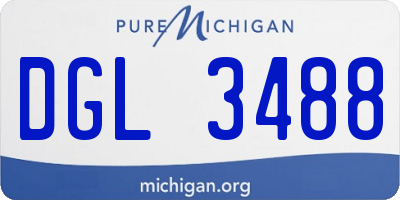 MI license plate DGL3488