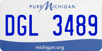 MI license plate DGL3489