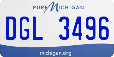 MI license plate DGL3496