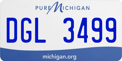 MI license plate DGL3499