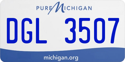 MI license plate DGL3507