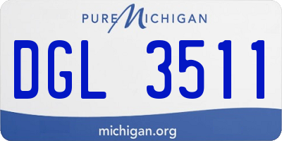 MI license plate DGL3511