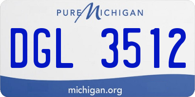 MI license plate DGL3512