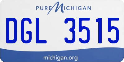 MI license plate DGL3515