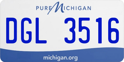 MI license plate DGL3516