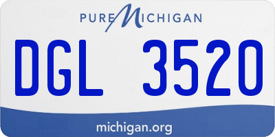 MI license plate DGL3520