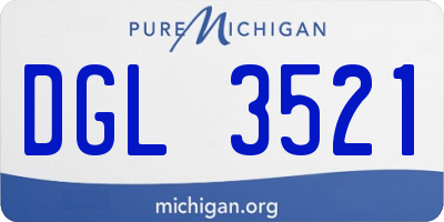 MI license plate DGL3521