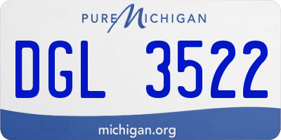 MI license plate DGL3522