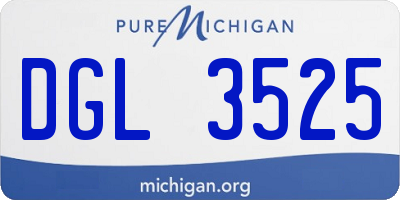 MI license plate DGL3525