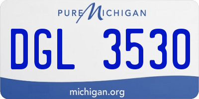 MI license plate DGL3530