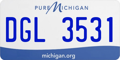 MI license plate DGL3531