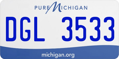 MI license plate DGL3533
