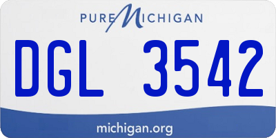 MI license plate DGL3542