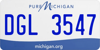 MI license plate DGL3547