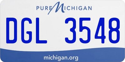 MI license plate DGL3548