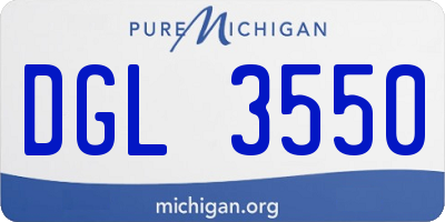MI license plate DGL3550