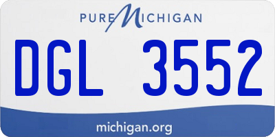 MI license plate DGL3552