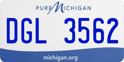 MI license plate DGL3562