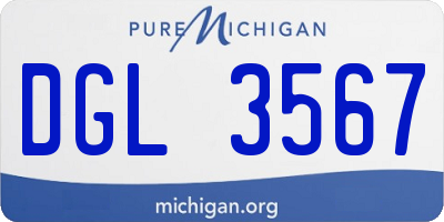 MI license plate DGL3567