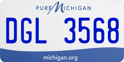 MI license plate DGL3568