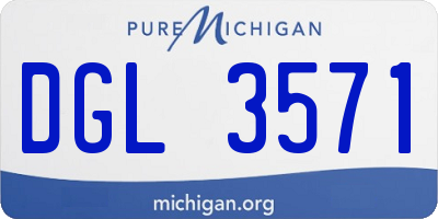MI license plate DGL3571