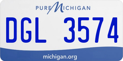 MI license plate DGL3574