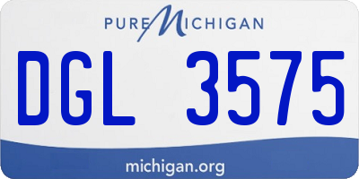 MI license plate DGL3575