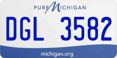 MI license plate DGL3582